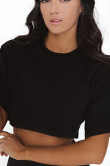 inite crop tee in midnight