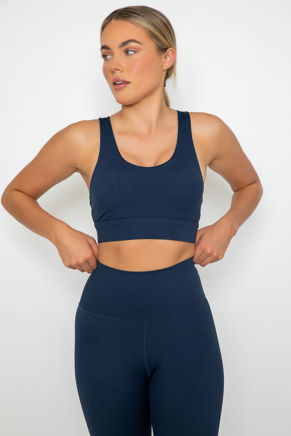 inite sports bra in ocean